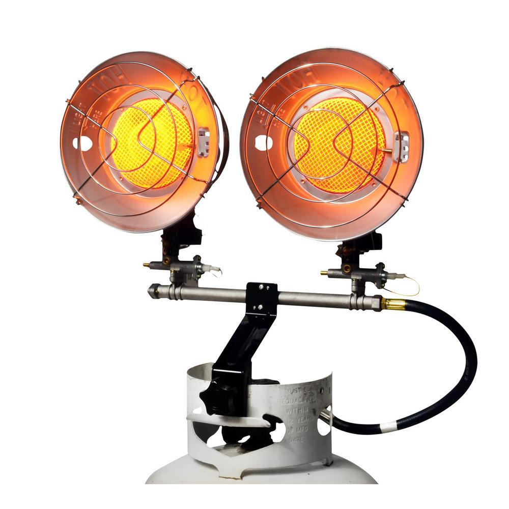 30,000 BTU Radiant Propane Double Tank Top Heater with Spark Ignition - Super Arbor