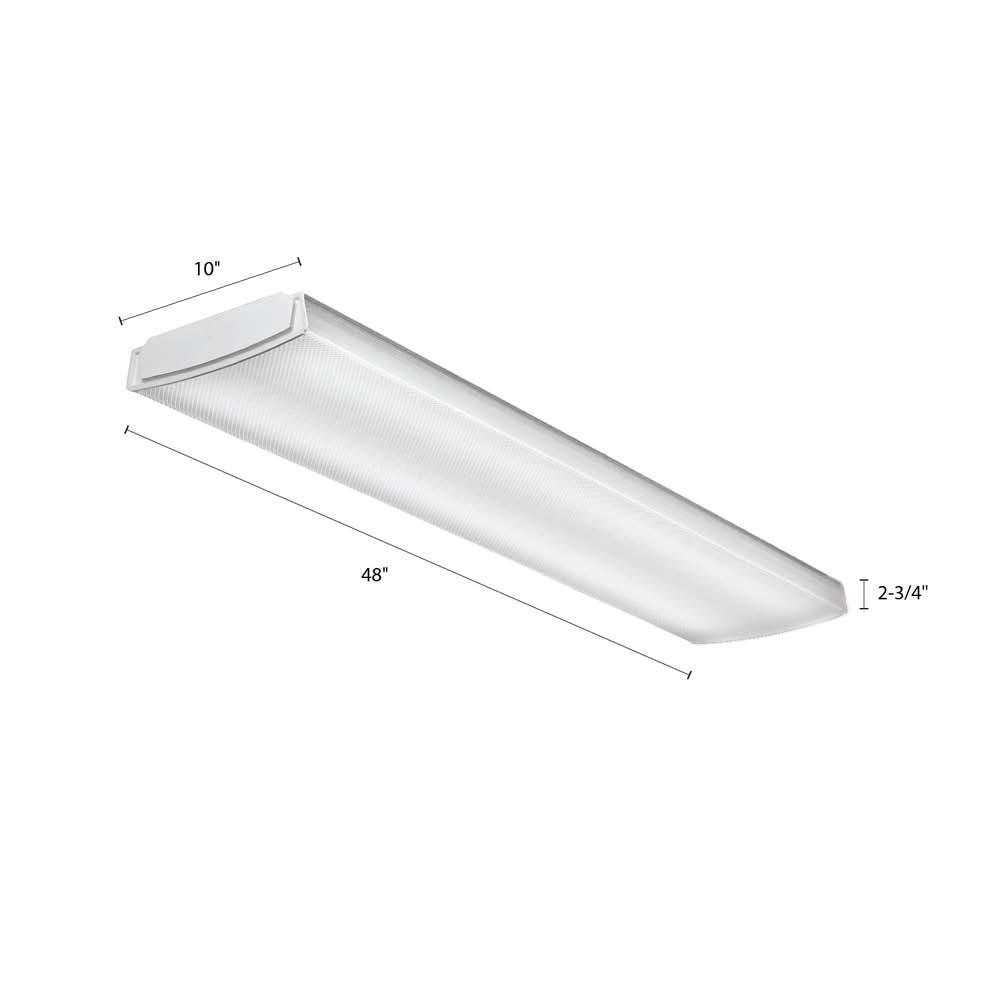 4 ft. 41-Watt White Integrated LED Low Profile Wraparound Flushmount - Super Arbor
