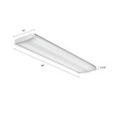 4 ft. 41-Watt White Integrated LED Low Profile Wraparound Flushmount - Super Arbor
