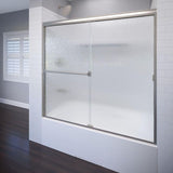 Classic 60 in. x 57 in. Clear Semi-Frameless Sliding Tub Door in Oil Rubbed Bronze