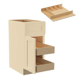 Home Decorators Collection Newport 15 in. W x 24 in. D x 34.5 in. H Assembled Plywood Base Kitchen Cabinet in Blended Cream with 2ROT Cutlery LH