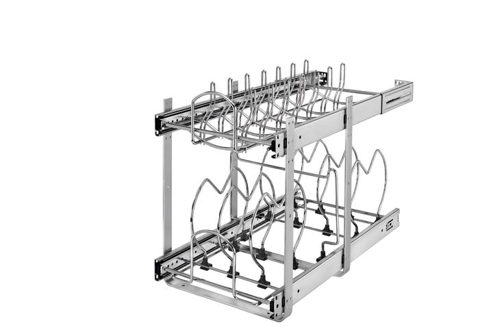 Rev-A-Shelf 11.75-in W x 18-in H 2-Tier Pull Out Metal Soft Close Baskets & Organizers