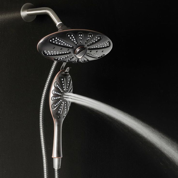 4-Spray 11 in. Oval Dual Showerhead and Handheld Showerhead in Oil-Rubbed Bronze