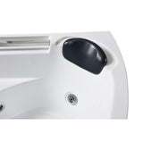 Daisy 53 in. Acrylic Drain Center Corner Alcove Whirlpool Bathtub in White - Super Arbor