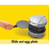600 W Silver Non-Stick Breakfast Sandwich Maker
