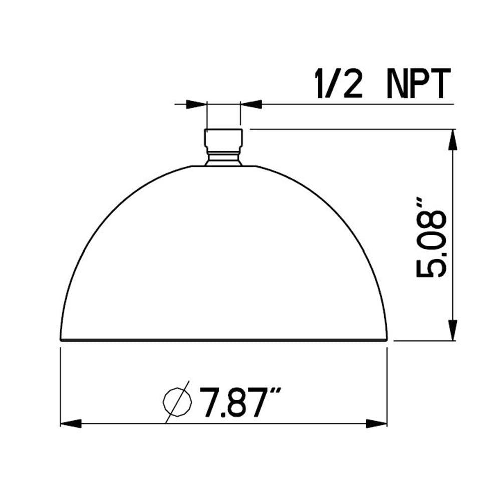 Light Round 1-Pattern 2.5 GPM 7.87 in. Ceiling Mount Rain Shower Head with Rainbow LED Light in Chrome - Super Arbor