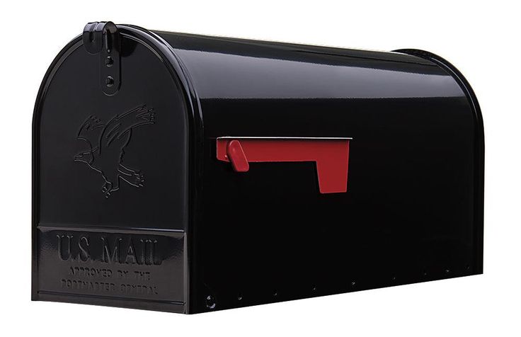 Gibraltar Mailboxes Elite Large, Steel, Post Mount Mailbox, Black, E1600B00