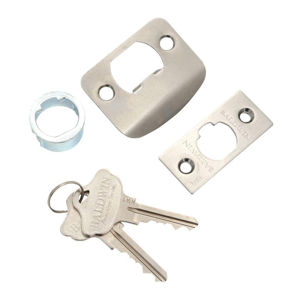 Prestige Alcott Satin Nickel Entry Door Knob Featuring SmartKey Security - Super Arbor
