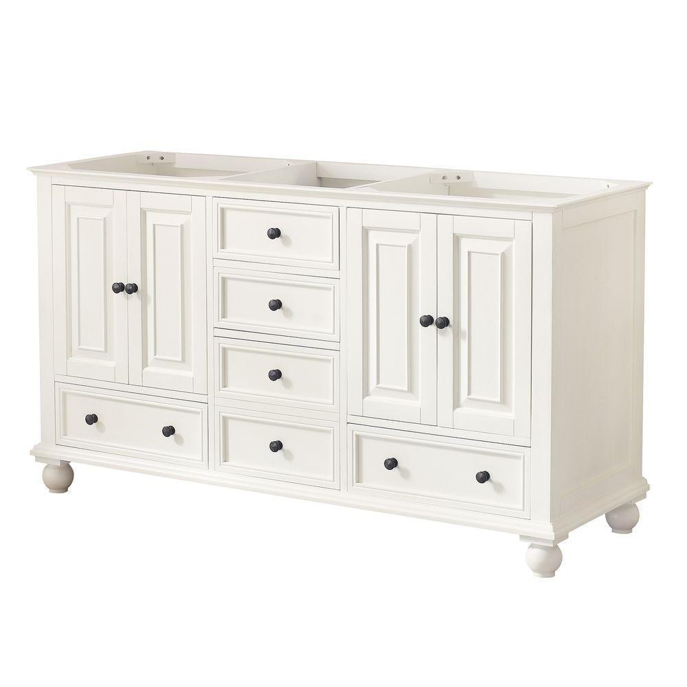 Thompson 60 in. W x 21 in. D x 34 in. H Vanity Cabinet in French White - Super Arbor
