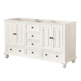 Thompson 60 in. W x 21 in. D x 34 in. H Vanity Cabinet in French White - Super Arbor