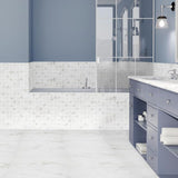 Florida Tile Home Collection Michelangelo Calacatta Rectified 12 in. x 24 in. Porcelain Floor and Wall Tile (13.3 sq. ft. /case)