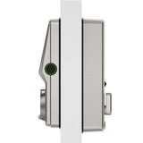 Secure Plus Satin Nickel Single-Cylinder Alarmed Deadbolt Lock with Smart Keypad, Bluetooth and 3D Fingerprint - Super Arbor