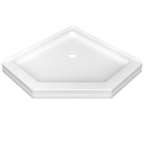38 in. x 38 in. x 72 in. Semi-Frameless Neo Angle Corner Shower in White - Super Arbor