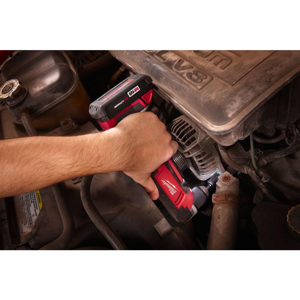 M18 18-Volt Lithium-Ion Cordless 3/8 in. Right Angle Drill Kit W/(1) 3.0Ah Batteries, Charger, Hard Case - Super Arbor