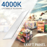1 ft. x 4 ft. White Integrated LED Dimmable Edge Lit Panel, 4000K (4-Pack)