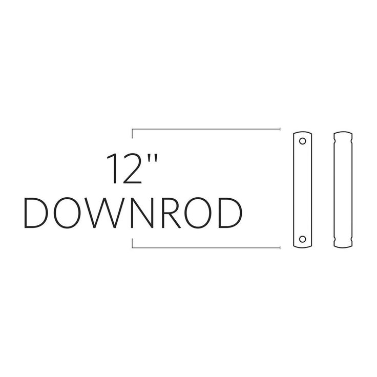 12 in. Brushed Pewter Extension Downrod