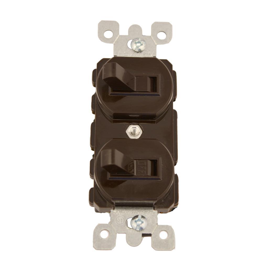 15 Amp Duplex Style Single-Pole / 3-Way AC Combination Toggle Light Switch, White - Super Arbor
