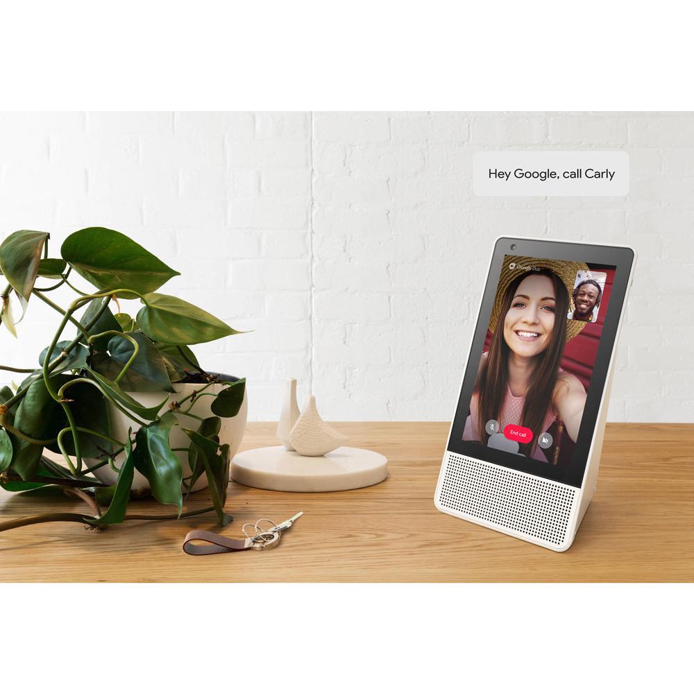 10 in. Smart Display with Google Assistant - White Front/Bamboo Back - Super Arbor