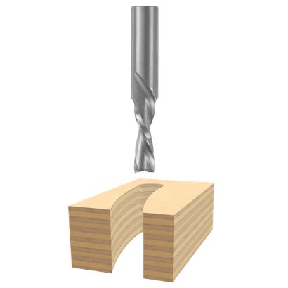 Bosch 3/16-in Solid Carbide Downcut Spiral Router Bit
