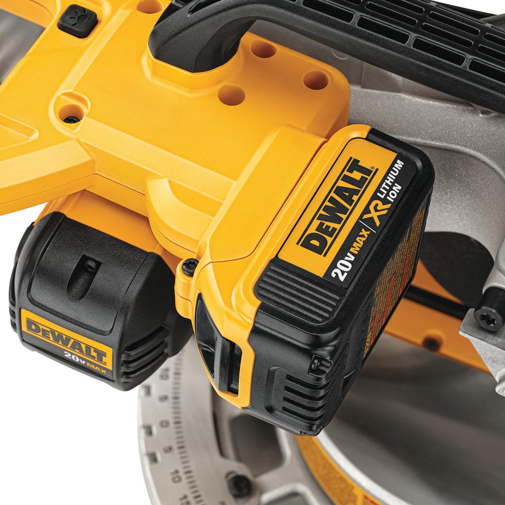 20-Volt MAX Lithium-Ion Cordless 7-1/4 in. Miter Saw with Battery 4Ah and Charger w/ Bonus Oscillating Tool - Super Arbor