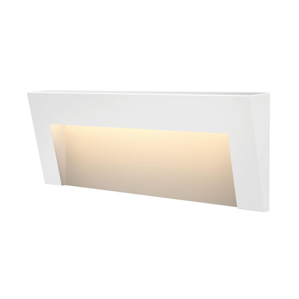 Taper Low-Voltage Satin White Integrated LED Horizontal Stair Light - Super Arbor