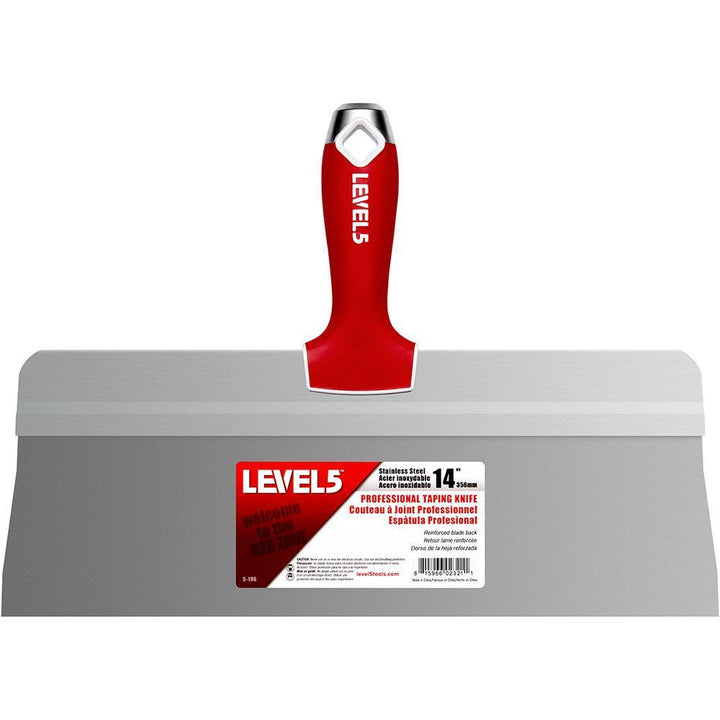 14 in. Stainless Steel Big Back Taping Knife with Soft Grip Handle - Super Arbor
