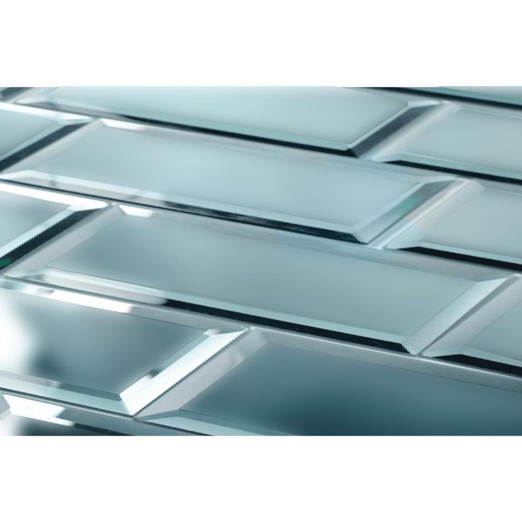 Reflections Graphite Blue Subway 3 in. x 12 in. Matte Glass Mirror Wall Tile (1 sq. ft. )