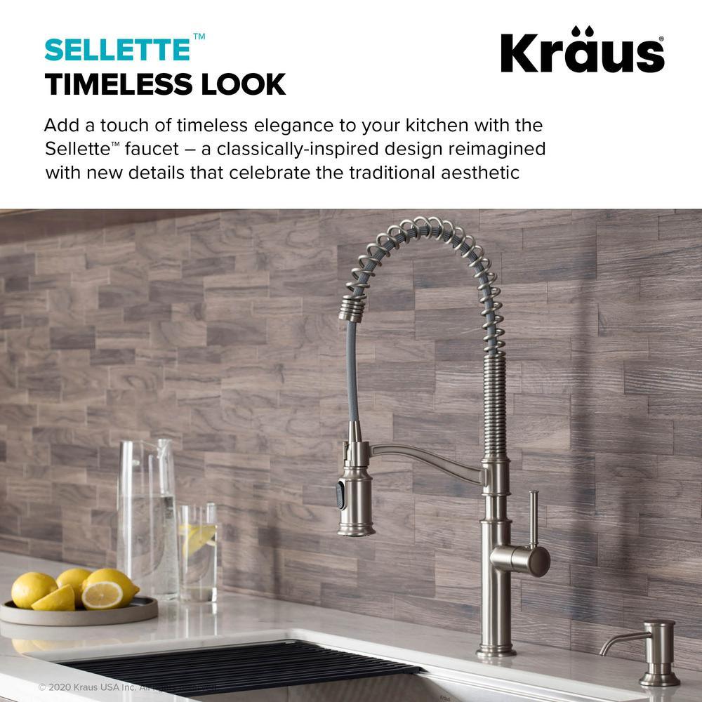 Sellette Single-Handle Pull-Down Sprayer Kitchen Faucet with Dual Function Sprayhead in Spot Free Stainless Steel - Super Arbor