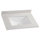 37 in. W x 22 in. D Stone Effects Vanity Top in Cold Fusion with White Sink - Super Arbor