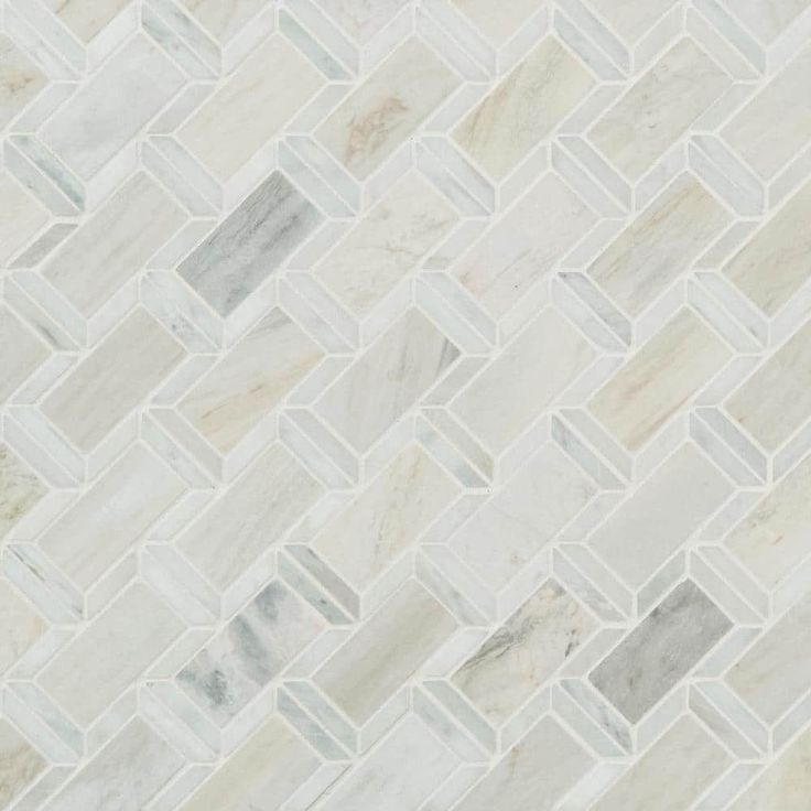 Angora Framework 12 in. x 12 in. x 10mm Polished Marble Mesh-Mounted Mosaic Tile (10 sq. ft./case)