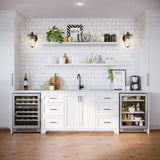 Avallon 46-Bottle Capacity Stainless Steel Dual Zone Cooling Built-In/Freestanding Wine Chiller