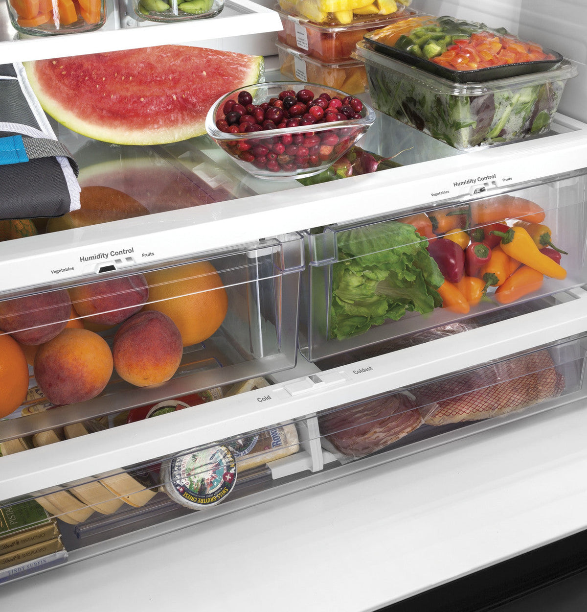 GE 24.7 cu. ft. French-Door Refrigerator, Stainless Steel, ENERGY STAR, 33-in Width (GNE25JSKSS)