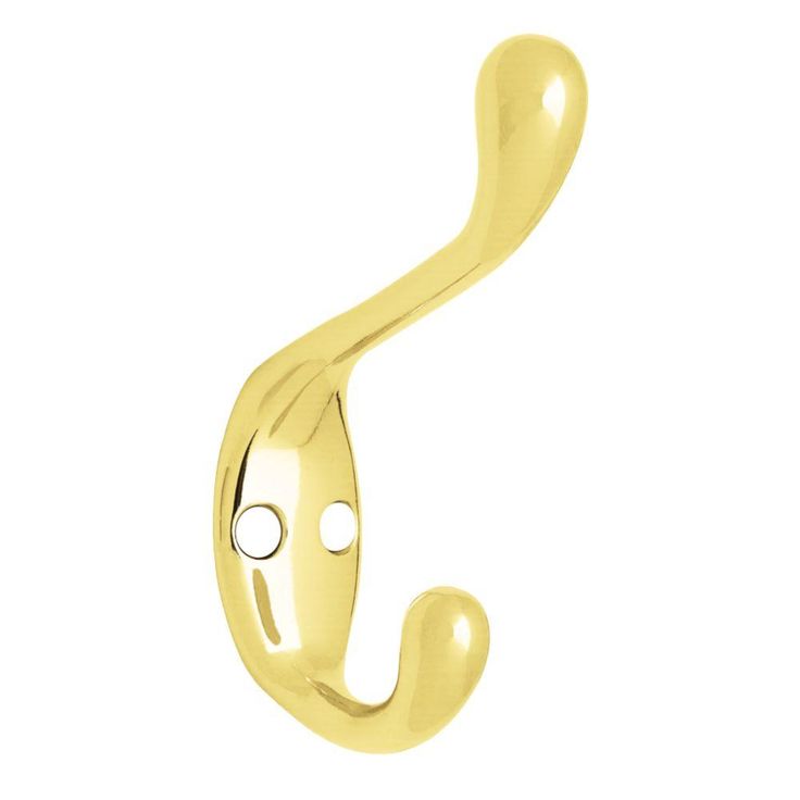 3-1/2 in. Satin Nickel Heavy Duty Coat Hook (3-Pack)