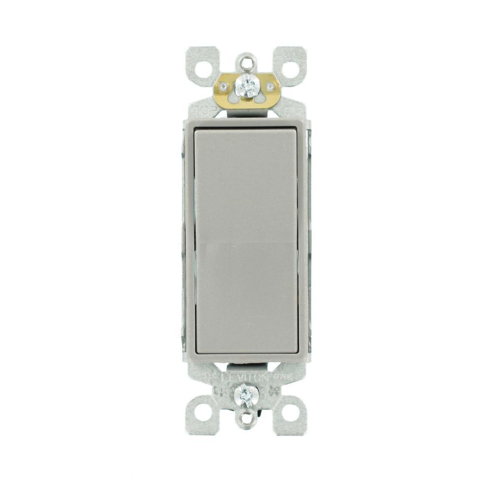 Decora 15 Amp Single Pole Rocker AC Quiet Light Switch, White (10-Pack) - Super Arbor