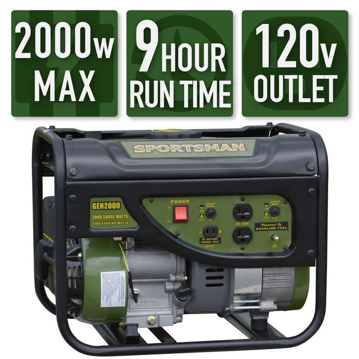 Sportsman 2,000/1,400-Watt Gasoline Powered Portable Generator