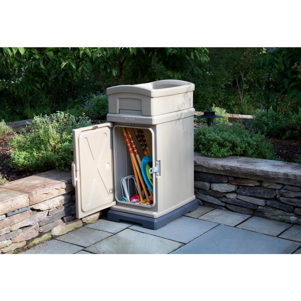 Hide Away Lockable Parcel Delivery and Storage Box in Tan - Super Arbor