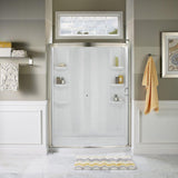 Ovation 30 in. x 48 in. 3-piece Direct-to-Stud Shower Wall in Arctic White - Super Arbor