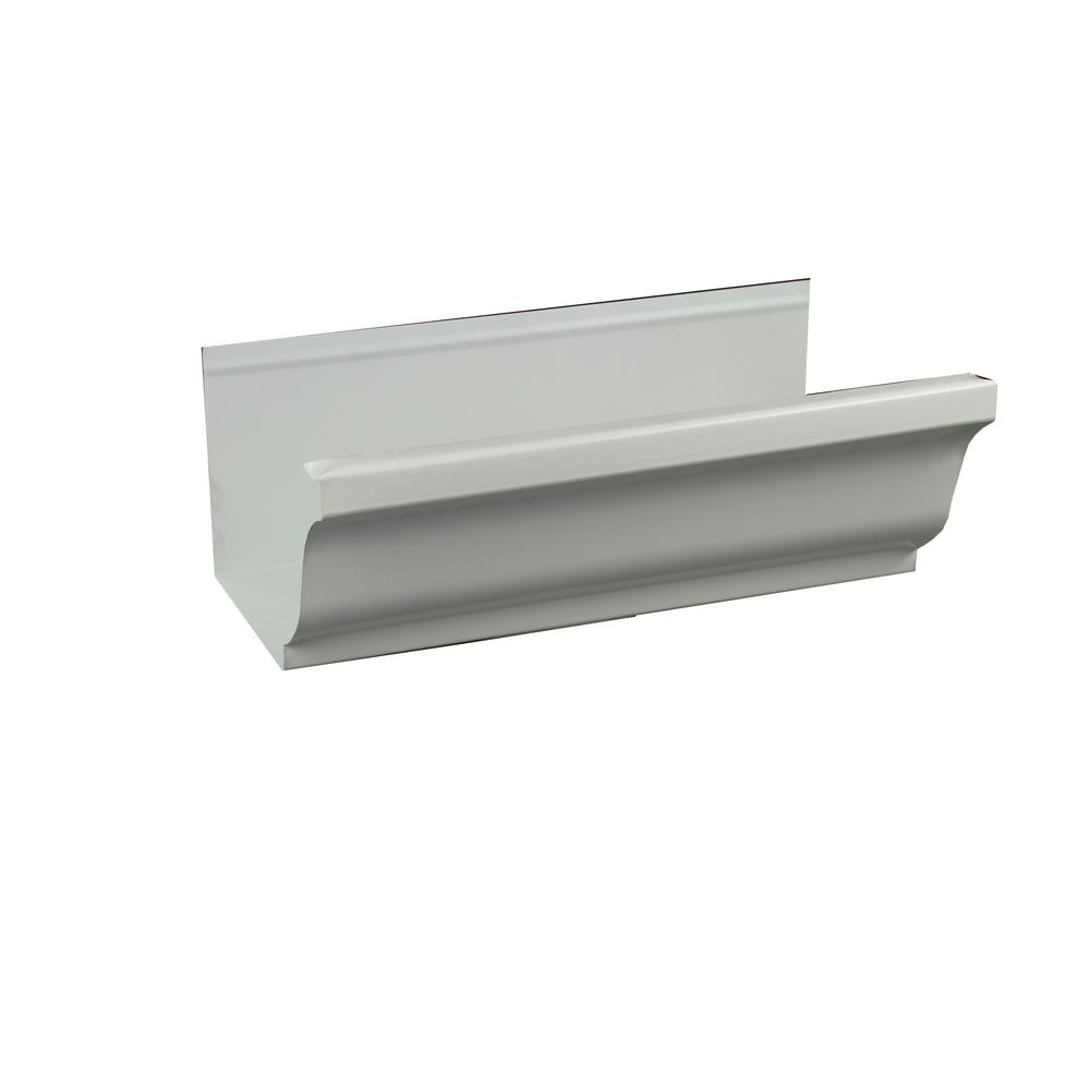 5 in. x 16 ft. K-Style White Aluminum Gutter