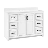 Style Selections Lowry 49-in White Single Sink Bathroom Vanity with White Acrylic Top