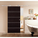 Top Mount 60 in. Stainless-Steel Barn Style Sliding Door Track and Hardware Set - Super Arbor