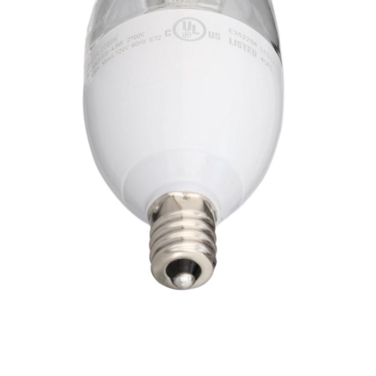 Simply Conserve 40W Equivalent Soft White 2700K Candelabra Dimmable 25,000-Hour Clear LED Light Bulb (50-Pack)