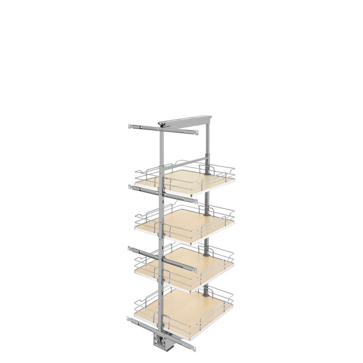 Rev-A-Shelf 19-in W x 50.75-in H 4-Tier Pull Out Metal Soft Close Baskets & Organizers