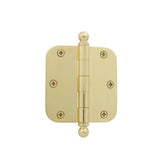 3.5 in. Antique Brass Ball Tip Residential Hinge with 5/8 in. Radius Corners - Super Arbor