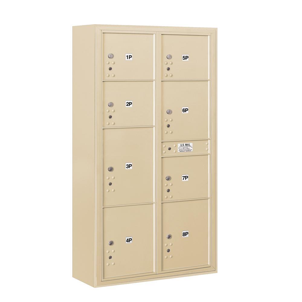 3800 Horizontal Series 8-Parcel Locker Surface Mount Mailbox - Super Arbor