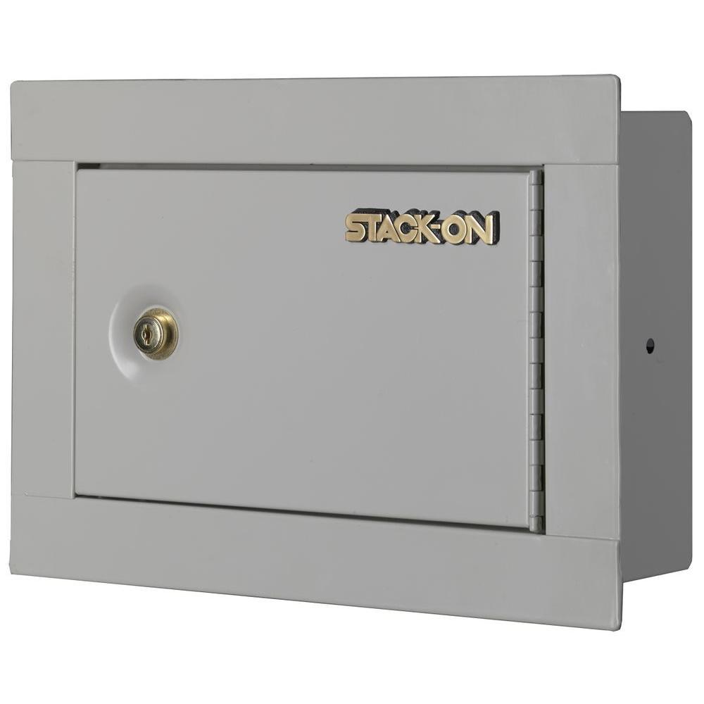 In Wall Key Lock Security Handgun Cabinet, Beige - Super Arbor