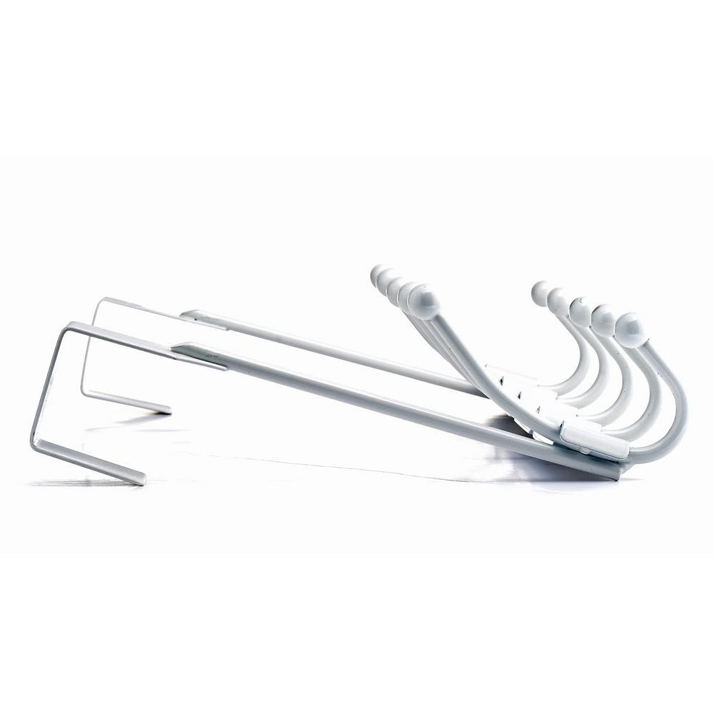 14 in. Over Door Fancy White 5 Hook Bar - Super Arbor