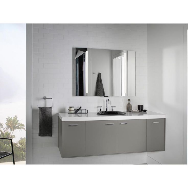 Verdera Voice 40 in. W x 33 in. H Frameless Wall Mirror with Amazon Alexa