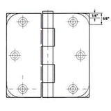 GlideRite 3-1/2 in. Polished Chrome Steel Door Hinges, 1/4 in. Corner Radius, with Screws (24-Pack)