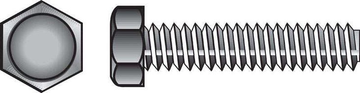 Hillman 5/16 in. Diameter x 1-1/2 in. Length Zinc-Plated Steel Hex Tap Bolt, 100-Pack