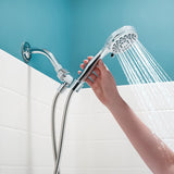 Eos 3-Spray 3.8 in. Single Wall Mount Handheld Shower Head in Chrome